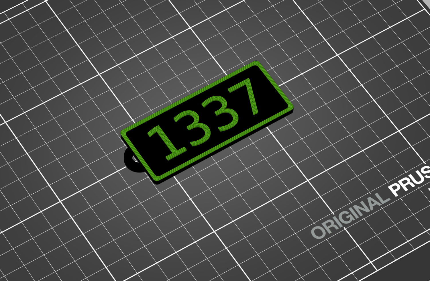 Two-Color Text Keychain thumbnail